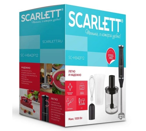 Блендер BLACK SC-HB42F12 SCARLETT Блендер BLACK SC-HB42F12 SCARLETT
