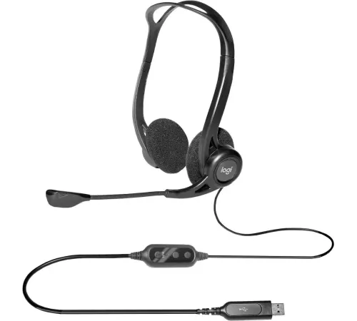 Наушники с микрофоном Logitech 960 черный (981-000100) Наушники с микрофоном Logitech 960 черный (981-000100)