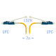 Патчкорд оптический LC/UPC SM Duplex (HD) 7 метров, волокно G.657.A1