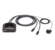 Квм переключатель ATEN 2-Port USB-C 4K DisplayPort Cable KVM Switch (US3312)