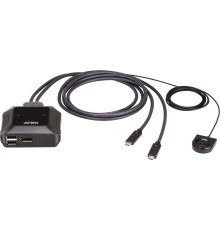 Квм переключатель ATEN 2-Port USB-C 4K DisplayPort Cable KVM Switch (US3312)