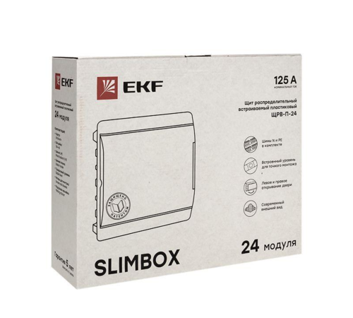EKF sb-v-24 Щит распред. встраиваемый ЩРВ-П-24 "SlimBox" IP41 PROxima EKF sb-v-24 Щит распред. встраиваемый ЩРВ-П-24 "SlimBox" IP41 PROxima
