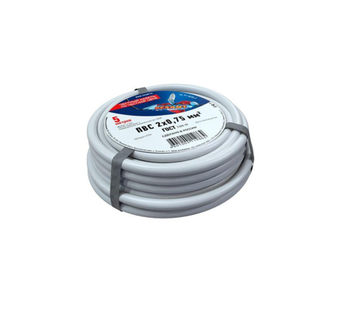 Провод ПВС 2x0.75 Б (уп.5м) Rexant 01-8030-5 Провод ПВС 2x0.75 Б (уп.5м) Rexant 01-8030-5