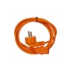 VCOM <CE021-CU0.75-1.8M-O> Кабель питания  220V 1.8 м (Европейский стандарт) оранжевый