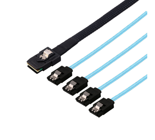 Кабель mSAS-4SATA, 80см, внутренний Кабель mSAS-4SATA, 80см, внутренний