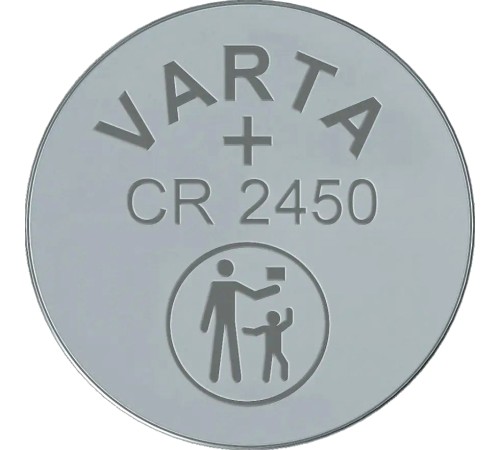 Батарейка Varta ELECTRONICS CR2450 BL1 Lithium 3V (6450) (1/10/100) Varta PRIMARY LITHIUM CR2450 (06450101401)