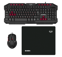 Игровой набор клавиатура+мышь+коврик GS-9200 (114 кл,, 8 смен. кл., 800-2400DPI, 5+1кл.)