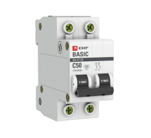 EKF mcb4729-2-50C Автоматический выключатель 2P 50А (C) 4,5кА ВА 47-29 EKF Basic