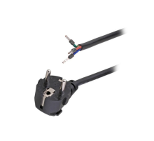 Кабель питания EU-Schuko/Open End, 220B, 10А, 1.8м