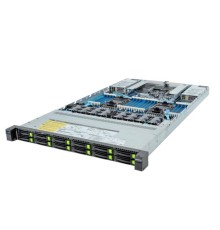 Server System GIGABYTE 1U rack Xeon Scalable Max CPU 2 USB 3.2 Наличие SATA 3.0 DDR5 Количество слотов памяти 32 1600 Вт 12x2.5" SAS/SATA Hot-swap Форм-фактор 3,5" R183-S92-AAD1