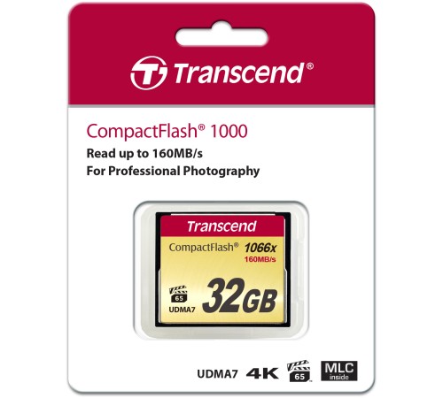 Карта памяти Transcend CompactFlash 1000 32GB (TS32GCF1000)