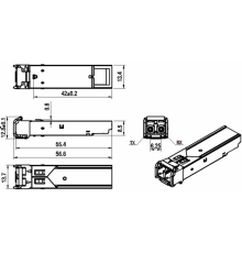 Модуль SFP+ CWDM оптический, дальность до 10км (10dB), 1310нм
