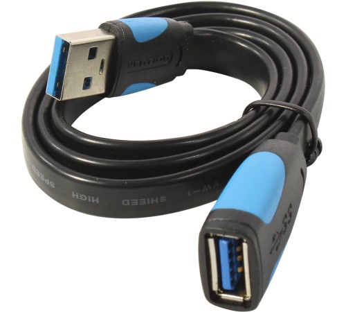 Кабель-удлинитель Vention USB 3.0 AM/AF - 0.5м плоский Кабель-удлинитель Vention USB 3.0 AM/AF - 0.5 м (VAS-A13-B050)