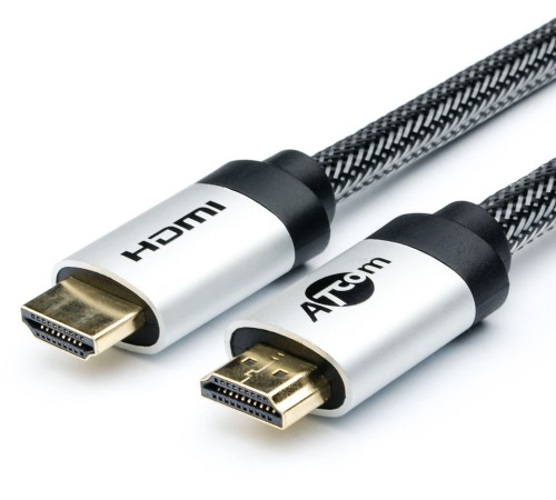 Кабель HDMI 3 м (HIGH speed, Metal gold, в чулке, в пакете) ATcom HDMI 2.0 (m) - HDMI 2.0 (m) 3 м (AT3782) Кабель HDMI 3 м (HIGH speed, Metal gold, в чулке, в пакете) ATcom HDMI 2.0 (m) - HDMI 2.0 (m) 3 м (AT3782)