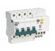 Выключатель автоматический дифференциального тока 4п C 25А 30мА тип AC 4.5кА ДИФ-101 6.5мод DEKraft