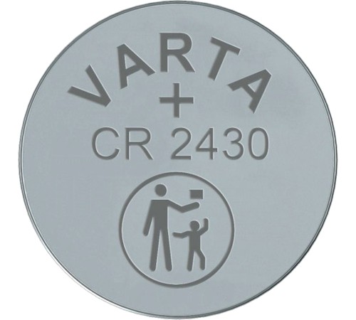 Батарейка Varta ELECTRONICS CR2430 BL1 Lithium 3V (6430) (1/10/100) Varta PRIMARY LITHIUM CR2430 (06430101401)