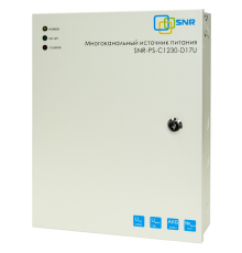 Многоканальный источник питания SNR-PS-C1230-D17U, 16x1.56А+ 1x5А, 12В DC, 30A, АКБ 2х9Ач (без АКБ в комплекте)
