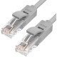 Greenconnect Патч-корд прямой 10.0m, UTP кат.5e, серый, позолоченные контакты, 24 AWG, литой, GCR-LNC03-10.0m, ethernet high speed 1 Гбит/с, RJ45, T568B Greenconnect RJ45(m) - RJ45(m) Cat. 5e U/UTP PVC 10м серый (GCR-LNC03-10.0m)