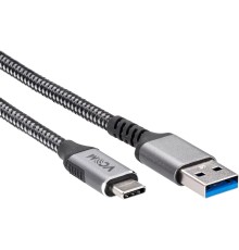 Кабель USB3.2 Gen2, AM->CM, 10Gbs, All Shell 1м VCOM <CU401M-1M> Кабель VCOM 1 м (CU401M-1M)