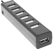 DEFENDER Универсальный USB разветвитель Quadro Swift USB2.0, 7 портов (83203)
