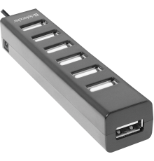 DEFENDER Универсальный USB разветвитель Quadro Swift USB2.0, 7 портов (83203)