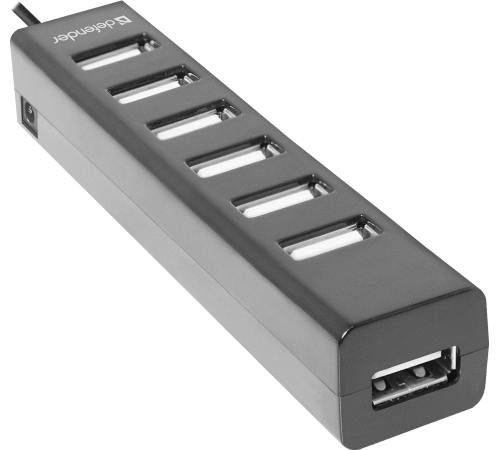 DEFENDER Универсальный USB разветвитель Quadro Swift USB2.0, 7 портов (83203)