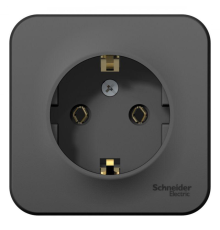 Systeme electric BLNRA010116 BLANCA О/У РОЗЕТКА с заземлением без штор. ИЗОЛ.ПЛ., 16А, 250В, АНТРАЦИТ
