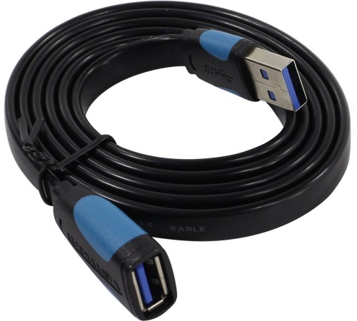 Кабель-удлинитель Vention USB 3.0 AM/AF - 1м плоский Vention USB 3.0 AM/AF - 1м (VAS-A13-B100)