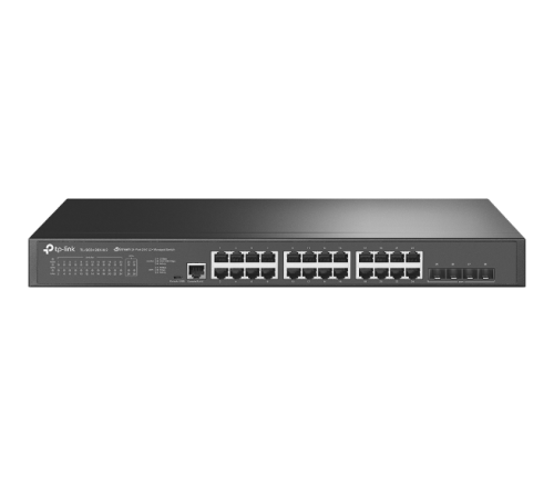 TP-Link SG3428X-M2 Управляемый коммутатор JetStream уровня 2+ с 24 портами 2,5 Гбит/с и 4 портами SFP+ 10 Гбит/с