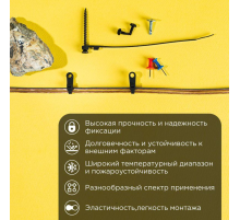 Rexant (07-0205) Хомут-стяжка нейлоновая под винт 200x4,3мм, черная (100 шт/уп)
