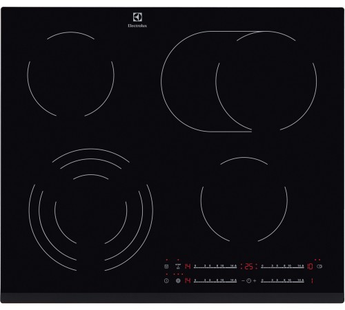 Электрическая варочная панель Electrolux EHF6547FXK,  черный