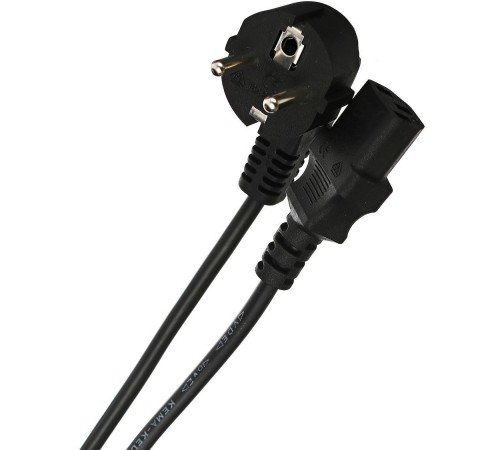 VCOM CE021-CU0.75-1.8M Кабель компьютер-розетка 220V (EURO) <VDE> 3G0,75mm2 VCOM {CE021-CU} 1,8м[6937510870226]