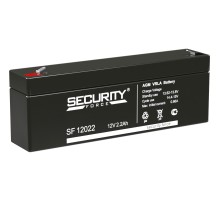 Батарея SECURITY FORCE серия SF, SF 12022, напряжение 12В, емкость 2.2Ач (разряд 20 часов),  макс. ток разряда (5 сек.) 52.5А, макс. ток заряда 0.66А, свинцово-кислотная типа AGM, клеммы F1, ДxШxВ 179х35х61мм., вес кг., срок службы 3-5 лет. Delta Security