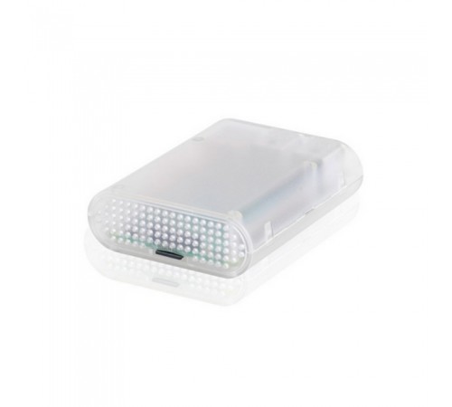 RA076   Корпус ACD Transparent ABS Plastic Injection Molding case with Stripe for Raspberry Pi 3 B (прозрачный, овальный на винтах)(RASP1795) (494149)