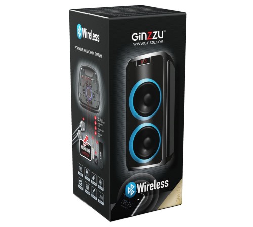 Ginzzu GM-211, Акустическая система Midi, RGB/BT/USB/TF/FM/ДУ