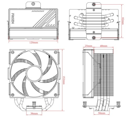 Кулер для процессора ID-Cooling FROZN A410 Black