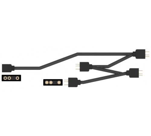 Кабель-разветвитель 1/4 ID-COOLING FS-04 ARGB (5V, 3 pin) Retail Кабель-разветвитель 1/4 ID-COOLING FS-04 ARGB (5V, 3 pin) Retail