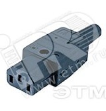 Разъем IEC 60320 C13 220в. 10A на кабель (плоские контакты внутри разъема)
