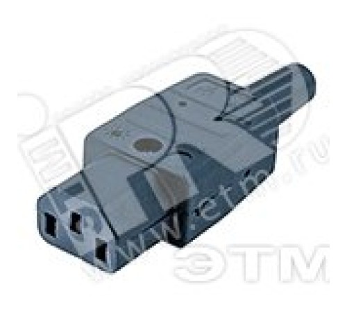 Разъем IEC 60320 C13 220в. 10A на кабель (плоские контакты внутри разъема)