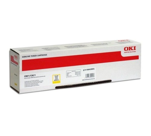 Тонер-картридж Oki C801/821 7.3K (yellow)