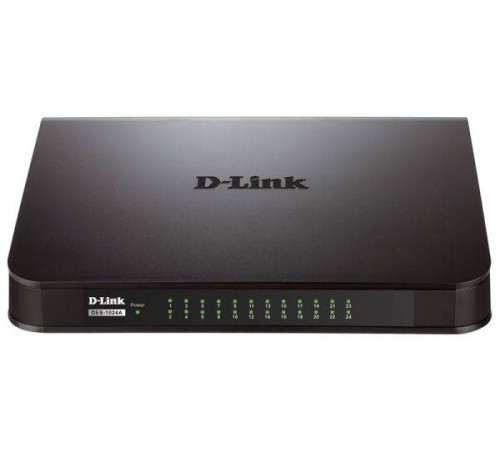 D-Link DES-1024A/E1B Неуправляемый коммутатор с 24 портами 10/100Base-TX и функцией энергосбережения