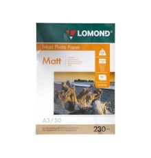 Фотобумага LOMOND Односторонняя, матовая,  A3 / 230гр./ 50 листов