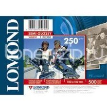 Фотобумага LOMOND для струйной печати, A6, 250 г/м2, 500 листов (Полуглянцевая тепло-белая, микропористая).