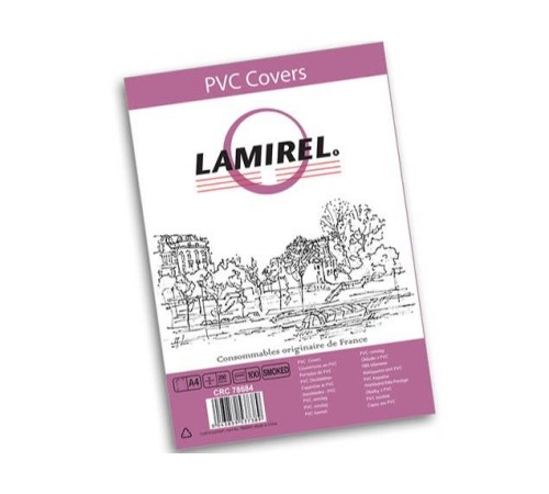 Обложки Lamirel Transparent A4, PVC, дымчатые, 200мкм, 100шт