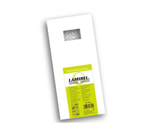 Пружины для переплета пластиковые Fellowes Lamirel LA-7867401 14мм белый 100 шт