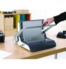 Fellowes Переплетчик QUASAR+ FS-5627701 {на пластиковую пружину, сшивает до 500 лст., перфорирует 22 лст.}