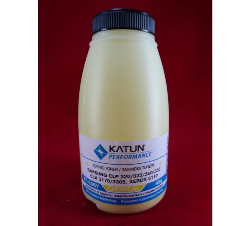 Тонер SAMSUNG CLP 320/325/360/365, CLX 3170/3305, Xerox 6110 Yellow, химический (фл. 45г) Katun фас.Россия