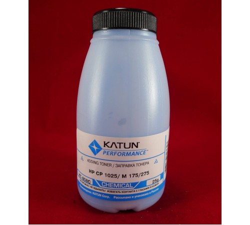 Тонер для картриджей CE311A Cyan, химический (фл. 25г) Katun фас.Россия