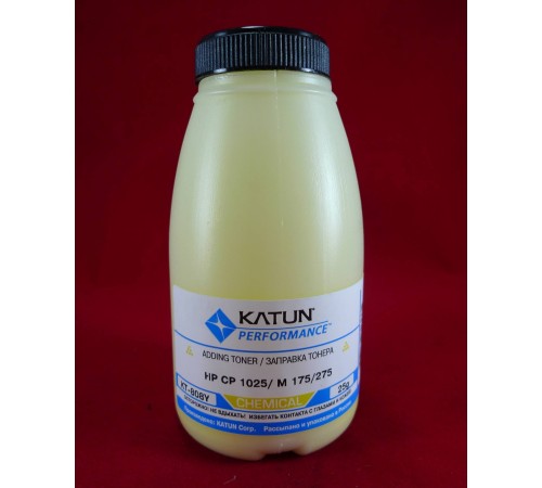 Тонер для картриджей CE312A Yellow, химический (фл.25г.) Katun фас.Россия