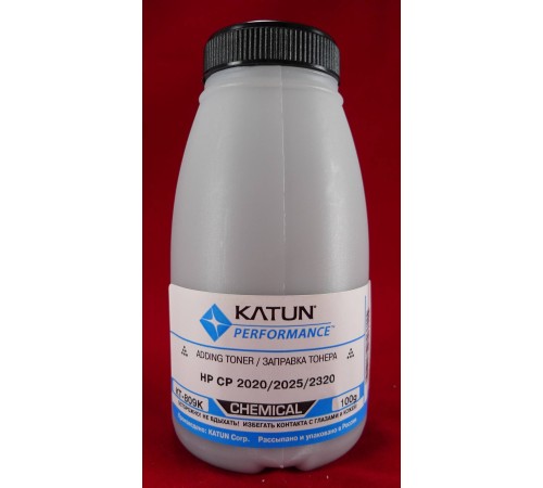 Тонер для картриджей CC530A/CE410A Black, химический (фл. 100г) Katun фас.Россия